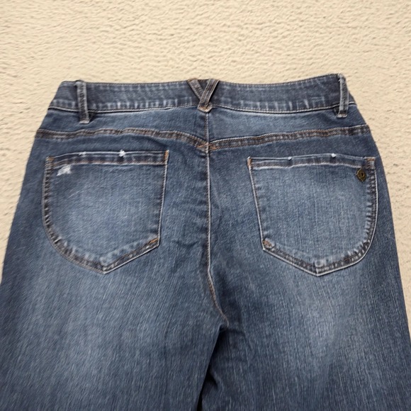Democracy Jeans Womens 8 Blue Denim Ab Technology Stretch Medium Wash Mid Rise - Picture 4 of 13